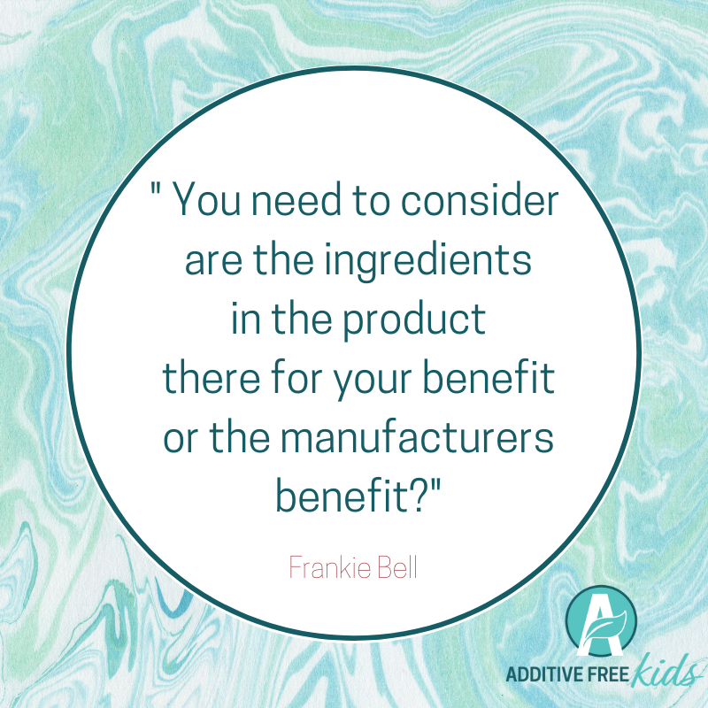 Are the ingredients there for your benefit of the manufacturers?