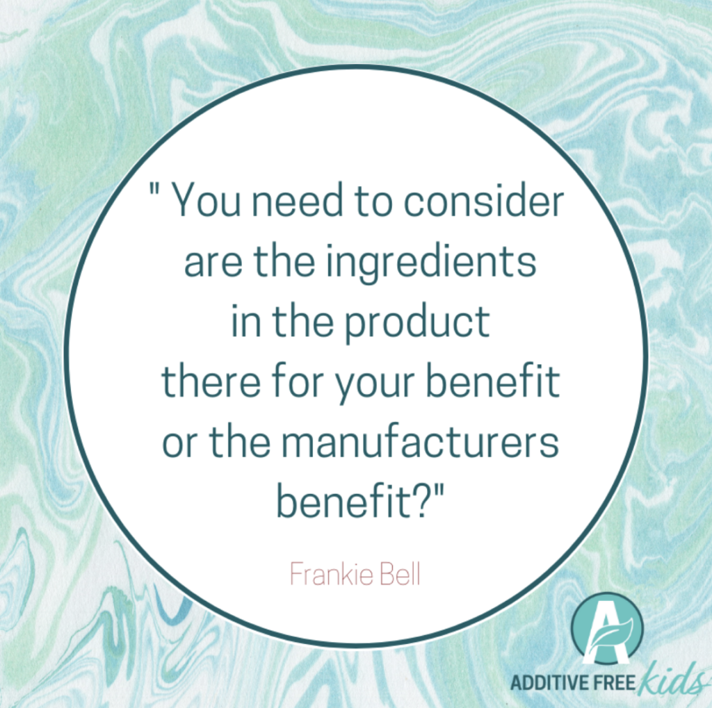 Are the ingredients there for your benefit or the manufacturers?