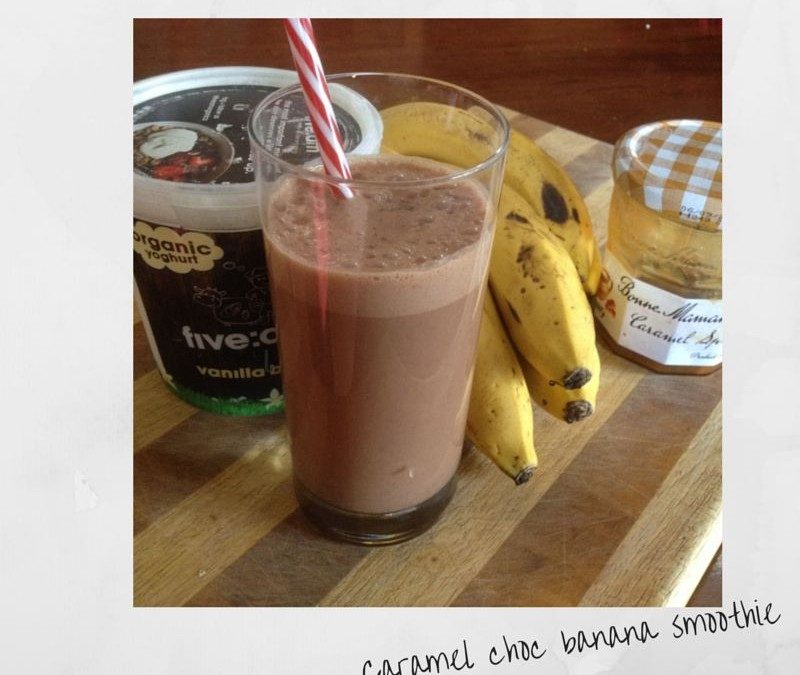 Caramel choc banana smoothie