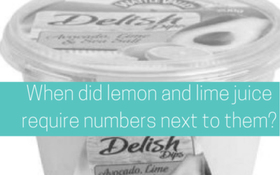 When did lemon and lime juice require numbers next to them on a label?!