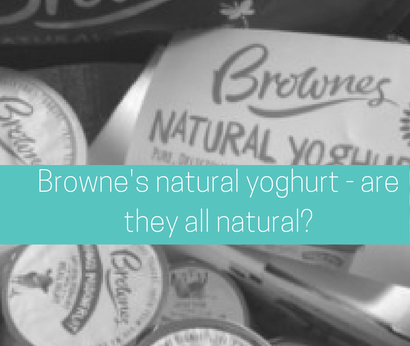 Brownes natural yoghurt – are they all natural?