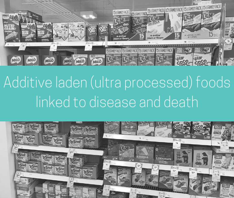 Additive laden (ultra processed) foods linked to disease and death.