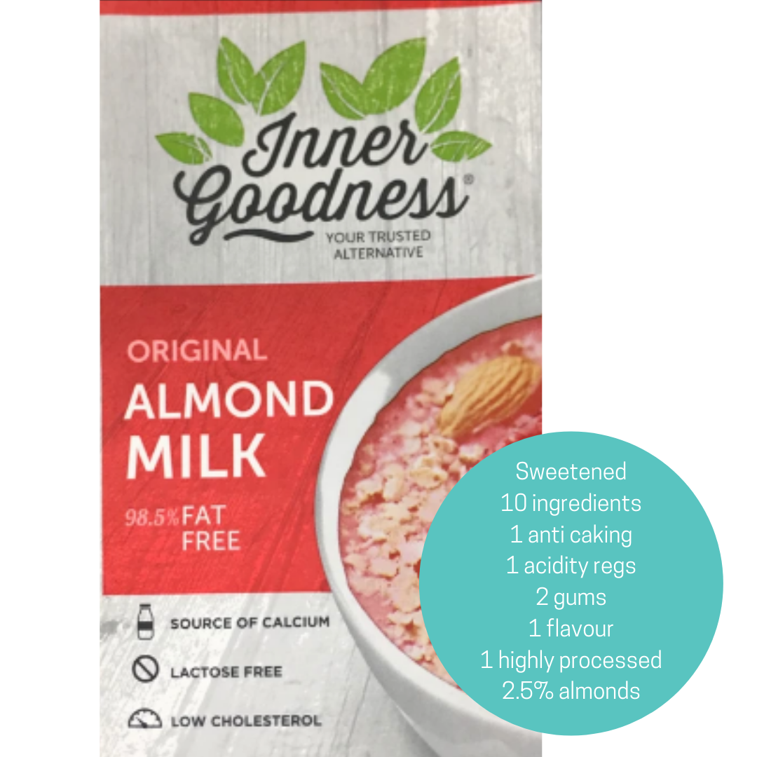ALDI inner goodness original almond milk Additive Free Kids