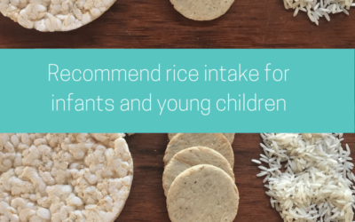 Recommended rice intake for infants and young children