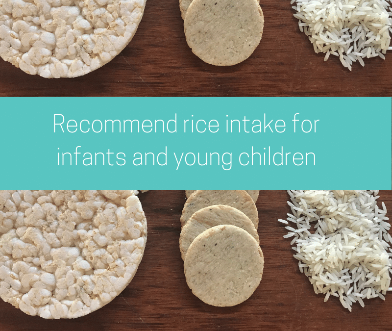 Recommended rice intake for infants and young children